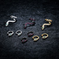 LIDU High Quality 925 Silver Snakeskin Earrings Multicolor Elegant Monaco Jewelry For Friends As Gifts