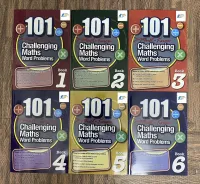 101 Challenging Math Word Problems Book 1,2,3,4,5,6 ( sách màu - Hanoi bookstore)