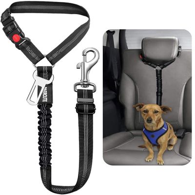 [HOT!] New Solid Two-in-one Dog Harness Leash Pet Car Seat Belt BackSeat Safety Belt Adjustable for Kitten Dogs Collar Pet Accessories