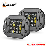 NLpearl 5นิ้ว40W Flush Mount LED แถบแสงสำหรับทำงานสำหรับรถกระบะออฟโรดเรือ4WD Atv ไฟสปอตแสงไฟแต่งรถขับรถไฟตัดหมอก12V 24V