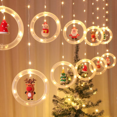 2021DIY 3M Christmas Window Ornaments Decoration Wishing Ball LED Flashing Garland String Curtain Christmas Tree USB Icicle Lights