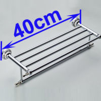 Stainless Steel Wall Mounted Chrome Plated Bath Towel Rack Active Bathroom Towel Holder Double Towel Shelf Bathroom Accessories