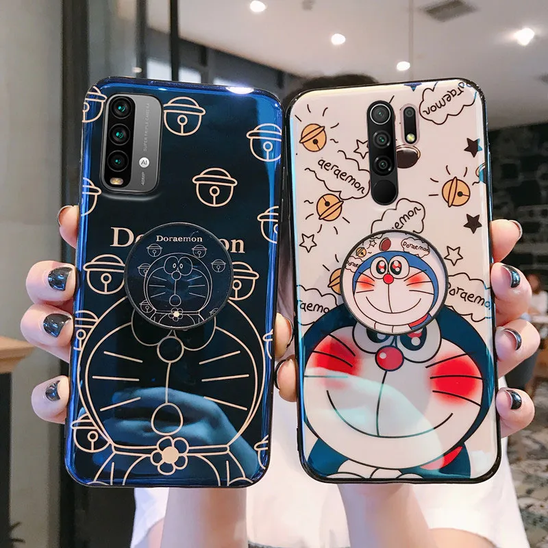 Softcase For Hp Redmi 9t 9 Phone Case With Bracket Holder Cute Case Xiaomi Redme 9 9t Casing Doraemon Blu Ray Tpu Xiomi Redmi 9t Kesing Lazada