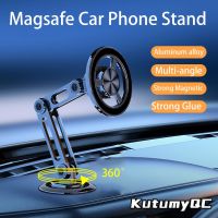 Magsafe 720 Rotate Metal Magnetic Car Phone Holder Foldable Phone Stand Air Vent Magnet Mount GPS Support For All phone Car Mounts