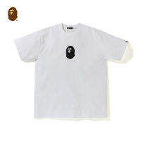 TH TSHIRT Bape Mens Ape Head Vertical Lettering Back Simple Crew Neck Short Sleeve T-shirt 109067c