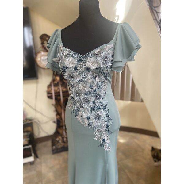 Sage Green Neoprene Mother of the Bride Dress/ Principal & Secondary