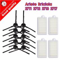 10ชิ้นแปรงด้านข้าง + แผ่นกรอง Hepa 4ชิ้นสำหรับ Ariete Briciola 2711 2712 2713 2717หุ่นยนต์ทำความสะอาด HOFER อุปกรณ์ตกแต่งชิ้นส่วน