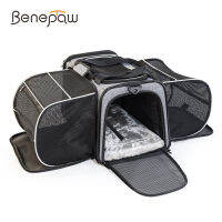 Benepaw ทนทานผู้ให้บริการสุนัขขนาดเล็ก2ด้านขยายระบายอากาศลูกสุนัขแมวกระเป๋าสัตว์เลี้ยงเบาะสายคล้องไหล่เดินทางกลางแจ้งขนส่ง