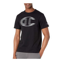 CHAMPION MEN - US เสื้อยืดแขนสั้นผู้ชาย-ไซส์ยุโรป HERITAGE SHORT SLEEVE TEE  GT19 586368-BKC