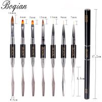 BQAN 9 Style Double Side Nail Art Brush Spatula Poly Nail Gel Pen Manicure Tip Extension Acrylic Builder Accessory Rod Tool Artist Brushes Tools