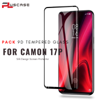 PlusCase สำหรับ Tecno Camon 17P 2 Pack HD 9H กระจกนิรภัยป้องกันหน้าจอครอบคลุมเต็มรูปแบบป้องกันฟิล์ม2ชิ้น