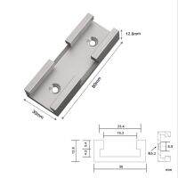 อุปกรณ์ครอสติช T-Track สำหรับงานไม้อะลูมินัมอัลลอยงานไม้ช่องแยก T-Track ตัวเชื่อมต่อรางอเนกประสงค์
