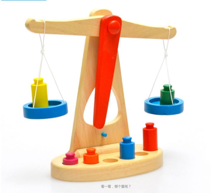 cutehome-ตาชั่งของเล่น-ของเล่นเครื่องชั่งน้ำหนัก-ตราชั่งไม้-สอนความสมดุล-ของเล่นเด็ก-ของเล่นไม้-ของเล่นเสริมพัฒนาการ-ของเล่นเสริมทักษะ