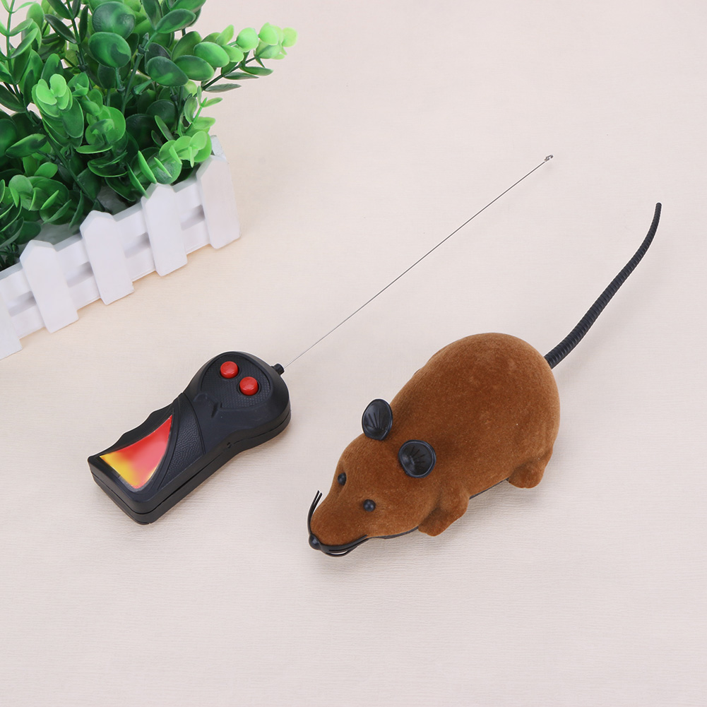 Mini Remote Control RC Mouse Mice Wireless Electronic Rat Toy f Cat Dog Pet Gift 