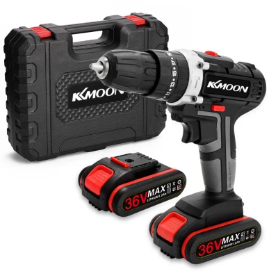 Smart Sensor 36V Multifunctional Impact ไฟฟ้าไร้สายเจาะ Power แบตเตอรี่ลิเธียมไร้สายชาร์จได้ Hand Drills แปรงมอเตอร์ DIY เครื่องมือพลังงานไฟฟ้า