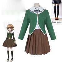 Danganronpa Fujisaki Kuma Chihiro วิกชุดคอสเพลย์ผู้หญิงของผู้หญิง JK ชุดเครื่องแบบเทศกาลฮาโลวีน