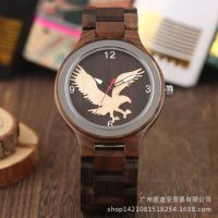 ❀❀ Factory wholesale direct creative three-dimensional eagle face personality bamboo watch cross-border hot