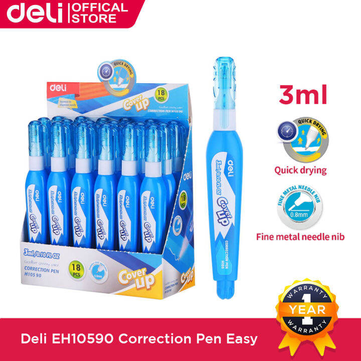 Deli 3ML/8ML Correction Pen Liquid Correction Pen Quick Dry School