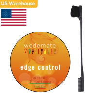 Wodemate Edge Control Gel With Brush Uni Hair Oil Styling Wax Cream Broken Hair Finishing Anti-frizz Fixative Gel 2.12 Ounce