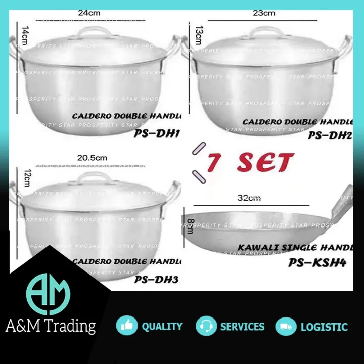 Makapal Aluminum Caldero / Kaldero & kawali / Cawali pot & pan cookware ...