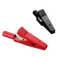 2X Insulated Alligator Clip Connector Clamp Testing Probe Red+Black