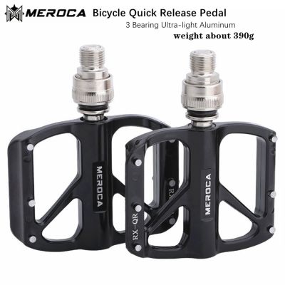 MEROCA จักรยานคันเหยียบแบบถอดเร็วซีล3ลูกปืนอะลูมินัมอัลลอยเบามากจักรยานบนถนน MTB กันลื่นสำหรับแป้นถีบจักรยาน Brompton