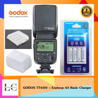 GODOX TT600 แฟลชแมนนวล + ชุดถ่านชาร์จ Eneloop AA แฟลชประกัน 2 ปี