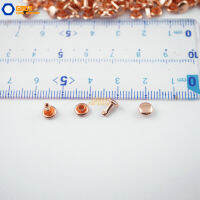 600 set 5*5mm Rose Gold Double Cap Round Rapid Rivet Punk Rock Leathercraft Rivet