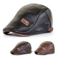 Livello Superore Di Cuoio Tappo Strillone Uomini Gorras Planas Orinco Visiera Del Cappello Di Inverno Di Autunno Caldo Piatto Berretti Vintage Uomo Boomo Gatsby Cappelli