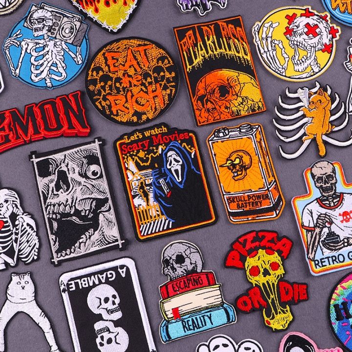 Embroidered Horror Patches, Horror Iron Patches, Iron Patch Punk Horror