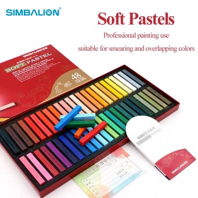 SIMBALION Soft Pastels/Chalks/Sticks/Crayons Black/White 6pcs/set Non Toxic Smearing/Overlapping Colors Drawing Sketch Graffiti