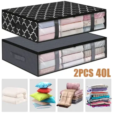 2Pcs Under Bed Storage Bags 40L Underbed Storage Containers with