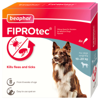 Beaphar Fiprotec Medium Dog ยาหยดกำจัดเห็บหมัด สุนัขพันธุ์กลาง (1กล่อง มี 4 หลอด)