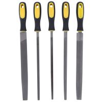 10 Inch Steel File Set Hand Grip Handles for Shaping Wood/Leather/Metal Sharpening Tools(5Pcs)