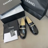 NEW Women New In Pure Leather GOLD LOGO Loafers No Box