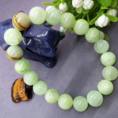 Natural Onyx Blue Green Chalcedony Beekite Jasper Beads celets Charms 绿青玉髓手链