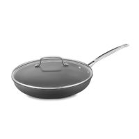 Cuisinart 622-30G Chefs Classic Nonstick Hard-Anodized 12-Inch Skillet with Glass Cover, Black