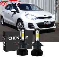 New หลอดไฟหน้ารถยนต์ LED V4 6000K สีขาว แบบเปลี่ยน สําหรับ Kia Rio Hatchback 3rd Gen 2013-2016 1 คู่