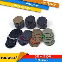 【CW】❣❦  50PCS 1 Inch(25mm) Carbide Hook Loop Round Sandpaper Wet/Dry Sanding Discs for Tools Polishing Accessories