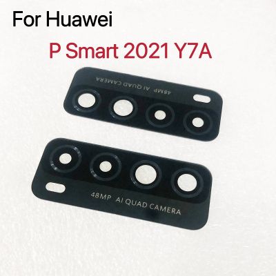 ฝาหลังกระจกกล้องถ่ายรูปพร้อมสติกเกอร์แบบ Ahesive เหมาะสำหรับ Y7A Huawei P 2021อัจฉริยะ1-5ชิ้น