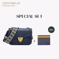 [SET]  COCCINELLE Crossbody bag MARVIN TWIST SPECIAL EDITION 150401 MIRTILLO กระเป๋าสะพายผู้หญิง + COCCINELLE METALLIC MONOGRAM Document Holder 129501 กระเป๋าใส่การ์ด