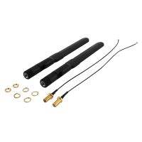 Dual Band WiFi 2.4GHz 5GHz 5.8GHz 8DBi RP-SMA Male Antenna &amp; 20cm 8 Inch U.FL to RP-SMA Female Pigtail Cable 8-Pack