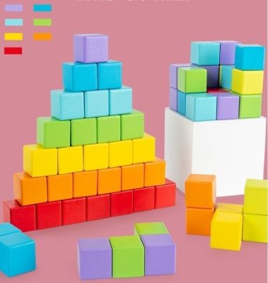 บล็อคลูกบาศก์ Cube Building Block Cube 100 บล็อกไม้ธรรมดา ที่ไม่ธรรมดา เพราะเป็นของเล่นที่คุ้มที่สุดตั้งแต่เคยขายมา เล่นได้ทุกช่วงอายุ