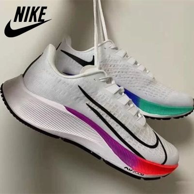 [HOT] Original✅ ΝΙΚΕ Pegus- 37 Mesh Breathable Lunar White Rainbow Running Shoes Ar* Cushion Breathable Casual Sports Shoes