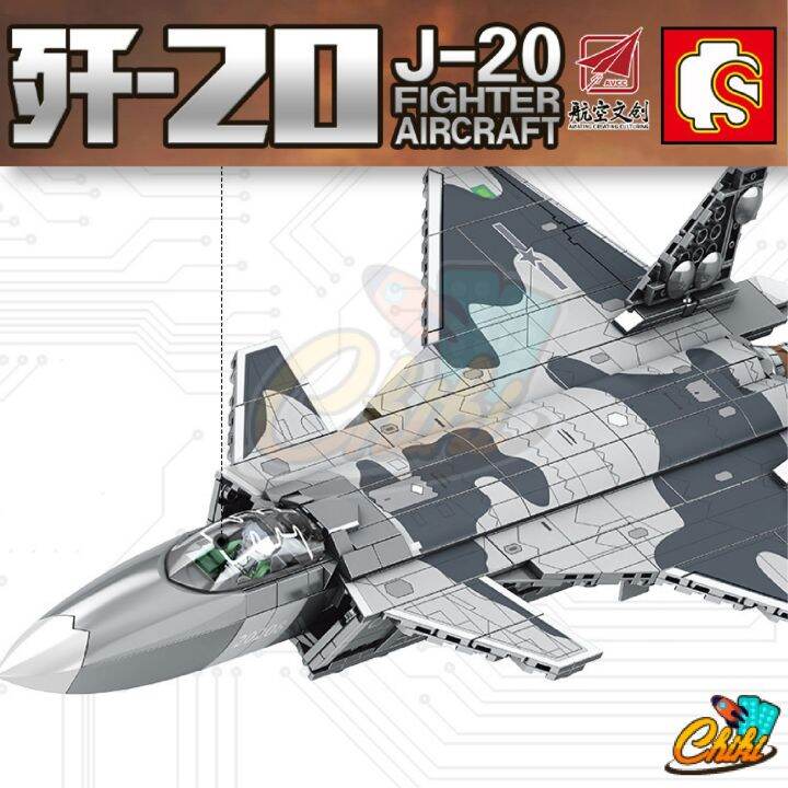 ตัวต่อ-sembo-block-เครื่องบินขับไล่-j-20-fighter-aircraft-sd202128-จำนวน-775-ชิ้น