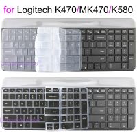 K580 Keyboard Cover for Logitech K580 K470 MK470 for Logi Set Transparent Silicone Protector Skin Case Film Thin Accessories Basic Keyboards