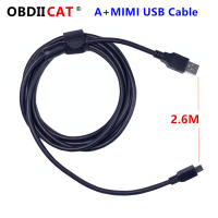 Obdiicat สายต่อ USB Data CHARGING CABLE CORD ADAPTER USB 2.0 Best Black Length 2.6M Data cables