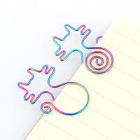 8Pcs/lot Cute Rainbow Cat Clips Bookmark Planner Tools Scrapbooking Tools Memo Clip Metal Binder Paperclip