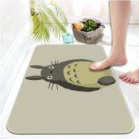 【cw】My Neighbor Totoro Horror Printed Flannel Floor Mat Bathroom Decor Car Non-Slip For Living Room Kitchen welcome Doormat