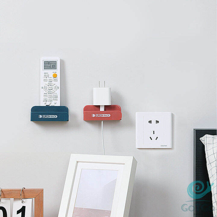 gotgo-ชั้นวางปลั๊กสายไฟ-แบบติดผนังสําหรับวางสายไฟ-wire-plug-storage-rack